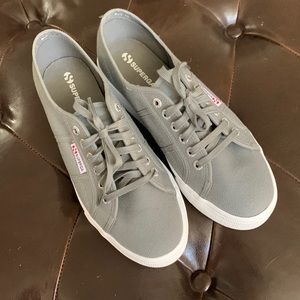 Superga Gray Platform Sneakers
